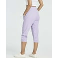thumbnail image 4 of Real Essentials 3 Pack: Women's Ribbed Capri Jogger Lounge Sweatpants with Pockets Yoga Workout (Available In Plus Size), 4 of 6