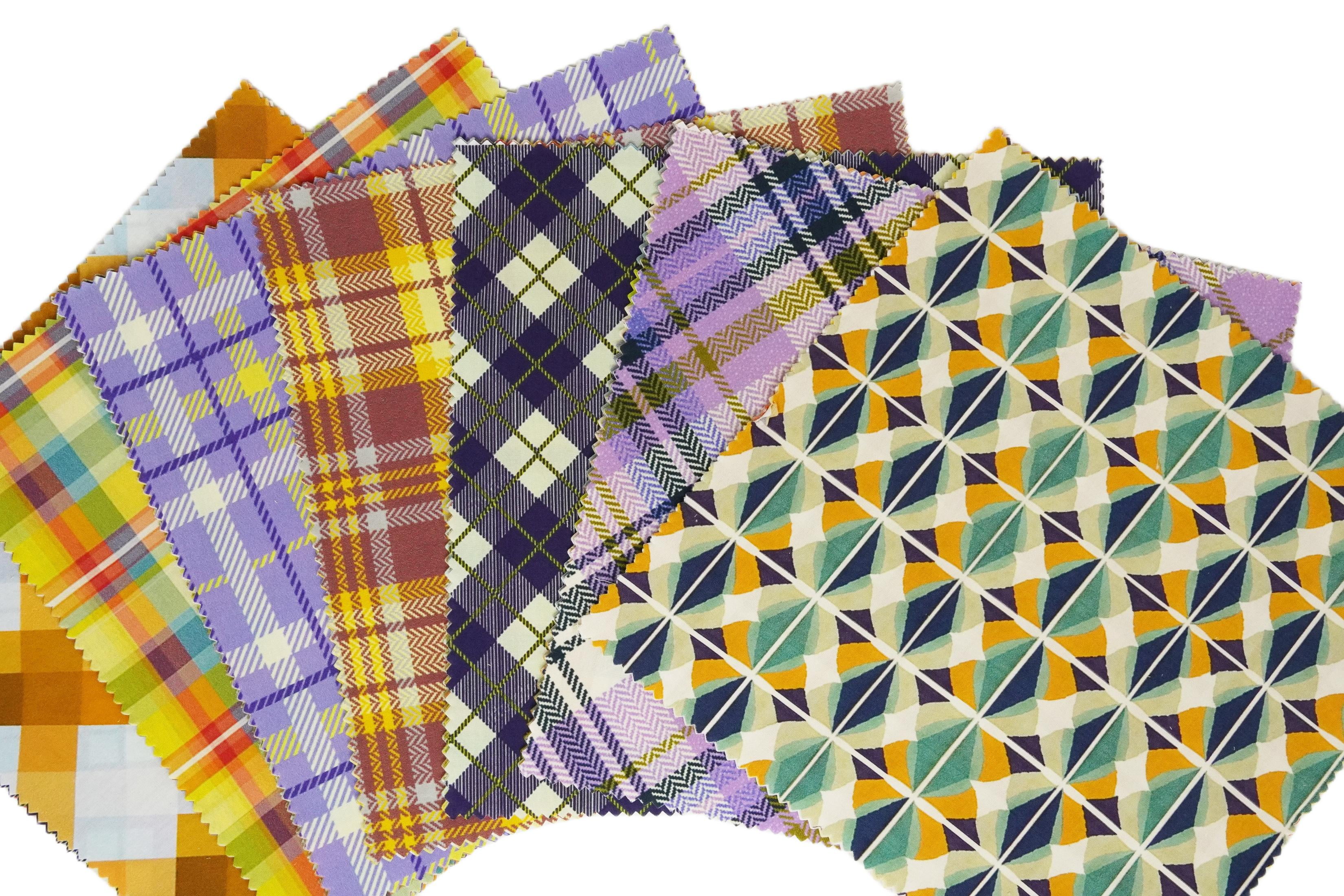 Soimoi Check Print Precut 10-inch Cotton Fabric Quilting Squares Charm Pack DIY Patchwork Sewing Craft