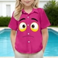 thumbnail image 6 of Piuwrlz Hot Pink Short Shirts Sleeve Toddler Boys Graphic polo Pocket Pullover T Shirts Hot Pink Size 2 Years, 6 of 9
