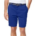 thumbnail image 1 of Pantalones cortos tipo chino informales con cinturón y frente plano para hombre de Club Room, azul, 42 Club Room  chino, 1 of 1