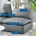 thumbnail image 4 of Sectional Sofa Set, Faux Vegan Leather, Grey Gray, Modern Contemporary Urban Design, Living Lounge Room Hotel Lobby Hospitality, 4 of 10