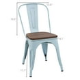 thumbnail image 6 of Lacoo Set of 4 Lacoo Indoor-Outdoor Use Stackable Chic Dining Bistro Cafe Metal Chair, White, 6 of 6