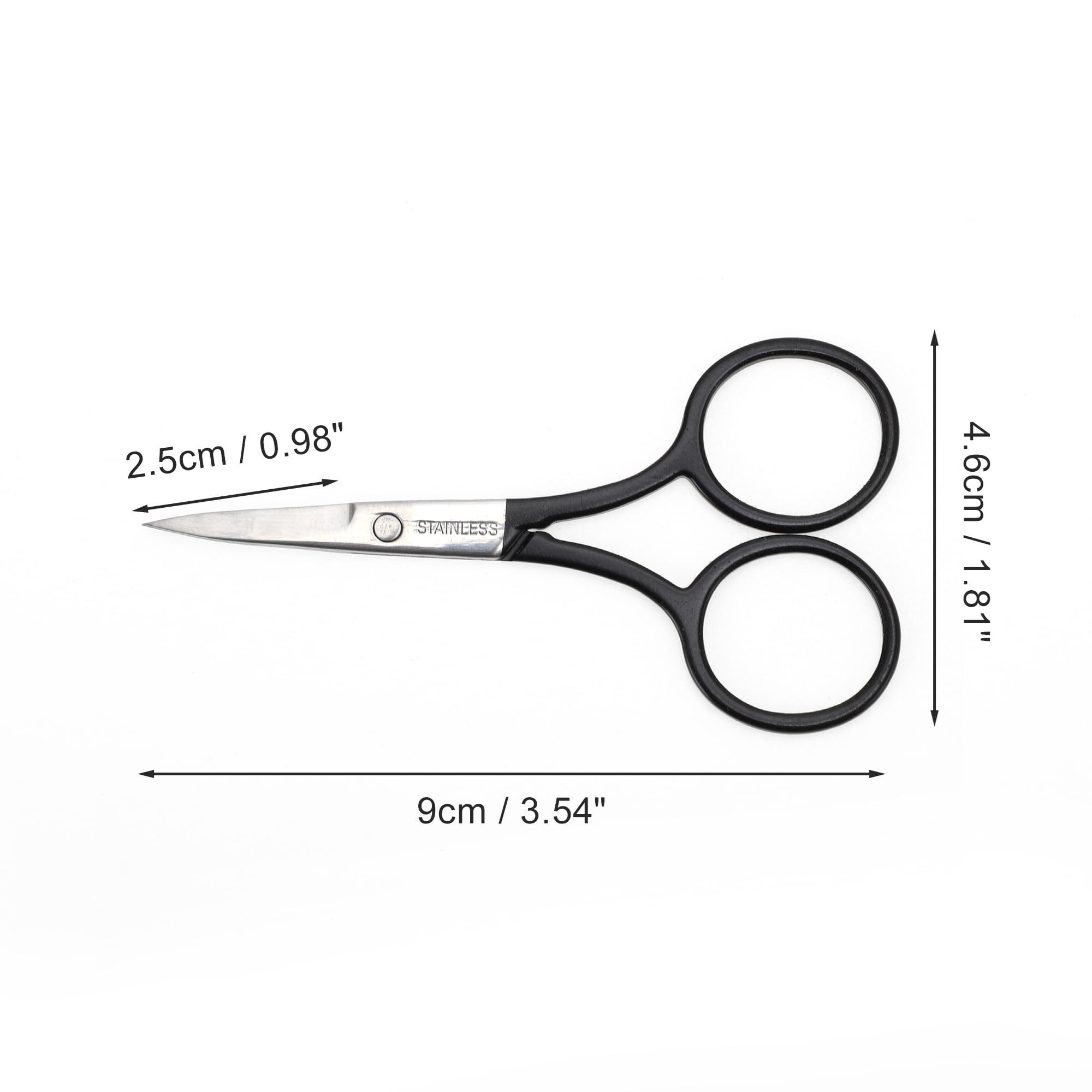 Unique Bargains 1 Pc 2.0 Embroidery Scissors Grooming Bathroom Black
