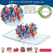 IOYOUNOW Paper Pop Up Card for Super Dad- 5x7 Pop Up Greetings Card for Best Dads, Fathers Day Greetings Card | Happy Birthday Card for Fathers Best Paper Greetings 3D Pop Up Card for Him