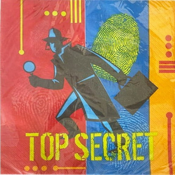 Happy Birthday 'Top Secret' Lunch Napkins (16ct)