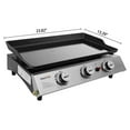 thumbnail image 3 of Royal Gourmet PD1300 Portable 3-Burner Propane Gas Grill Griddle, 3 of 5