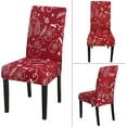 thumbnail image 3 of Christmas Chair Covers Set of 4,High Stretch Removable Washable Chair Seat Protector Cover for Christmas Decoration-Christmas Theme Decor with Snowflake(Snowman Gloves), 3 of 7
