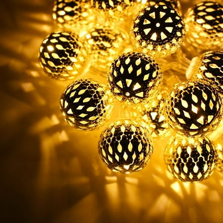 Moroccan Holiday Collection TORCHSTAR Moroccan Globe Fairy String Lights, for Christmas, Holidays, Parties, Events, Bedroom Decoration ()