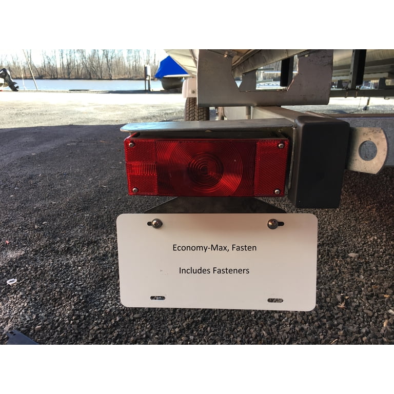 TM Trailer License Plate Holder - Rubber Bracket With Stainless Hardware Economy Max Fasten For O 571762