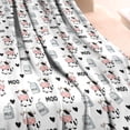 thumbnail image 3 of White Cow Moo Milk Pattern Blanket,Comfortable Soft Lamb Wool Throw Blanket,All Season,Warm Lightweight Blankets for Sofa Bed Couch Living Room Chair,40"x50", 3 of 4