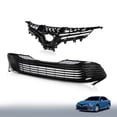 thumbnail image 3 of Black Front Bumper Upper Lower Grille Trim Fit for Toyota Camry LE XLE 2018-2020, 3 of 10