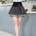 thumbnail image 6 of Summer Slim Preppy Skirt Women Flower Bow Mini Tutu Style Elasticity Lace Skirts Shorts Lady High Waist Student, 6 of 7