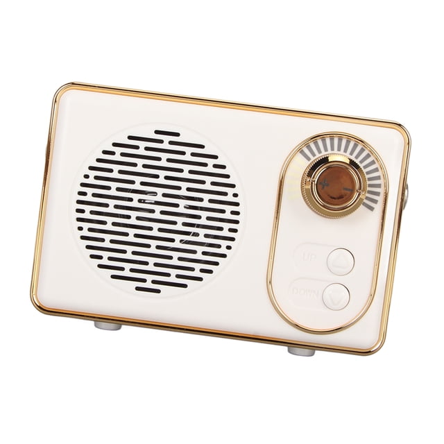 Retro 5.0 Speaker Vintage Mini Speaker Memory Card AUX USB Rechargeable MP3 Player for Camping Party Gift