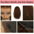 thumbnail image 5 of 30" 13x6 Chocolate Brown Kinky Straight Human Hair Wigs for Women 180% Density HD Lace Front Wigs Pre Plucked Natural Hairline, 5 of 8