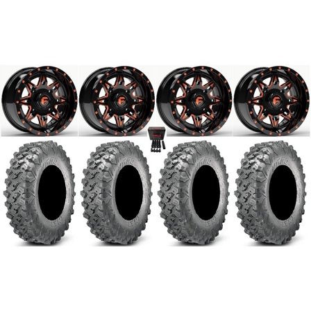 Fuel Lethal 15" Wheels Orange 32" Lynx SXS Tires Polaris RZR XP 1000 / PRO XP / Ranger XP 900/1000