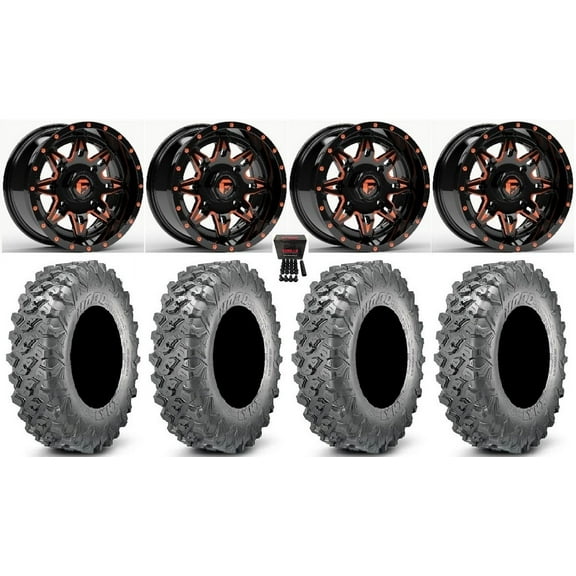Fuel Lethal 15" Wheels Orange 35" Lynx SXS Tires Polaris RZR XP 1000 / PRO XP / Ranger XP 900/1000