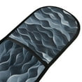 thumbnail image 2 of 35" x7" Double Oven Mitt Heat Resistant Oven Gloves Withstands Up to 200°C for Kitchen Baking & BBQ Navy Blue Waves, 2 of 6