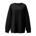 thumbnail image 3 of Vedolay Sweatshirt for Women Long Sleeve O-Neck Pullover Hoodie Sweaters Outwear for Women Black,2XL, 3 of 3