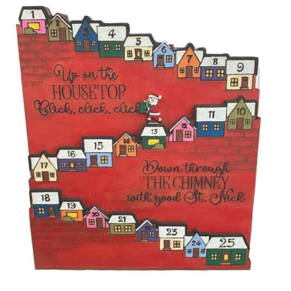 With Santa Claus Christmas Advent Calendar Desktop Ornaments Gift