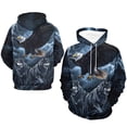 thumbnail image 4 of LAOLIUSN Men's 3d Print Wolf And Bald Eagle Graphic Hoodie Animal Themed Sweatshirt, S-4XL, 4 of 7