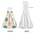 thumbnail image 3 of Yayeee Kitchen Hanging Hand Towels Set of 2 with Loop Bathroom Absorbent Tie Towel, Beige Abstract, 3 of 7