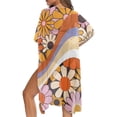 thumbnail image 5 of HELLHERO Polyester Bathing Suit Cover Up for Poolside Quick Dry Free Size Cover Ups for Swimwear Women Cartoon Coloured Daisies, 5 of 6