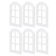 thumbnail image 1 of Ventanas De Madera Para Casa De Muñecas, Arqueadas Blancas, Decorativas, Realistas, Escala 1:12, Estructura Estable, 6 Piezas De Artesanía Fina, Ventana En Miniatura Para, 1 of 7