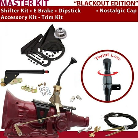 American Shifter AOD Shifter Kit 8 in. E Brake Cable Clevis Trim Kit Dipstick for D5C07