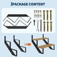 thumbnail image 3 of Bingirl 2-Pack 2-Step Heavy-Duty Steel Stair Riser - Metal Stair Stringer with Reinforcing Support Legs for Indoor and Outdoor Steps, Includes a Pair of Gloves, 3 of 8