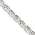 thumbnail image 1 of 925 Sterling Silver 4.25mm Rope Chain Necklace Pendant Charm, 1 of 9