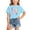 R121-Light Blue, variant on RMGVDSD Girls Short Sleeve Graphic T-Shirt Fashionable Casual Summer Tee Shirts for Kids Stylish Everyday T Shirt Tops 10-12 Years