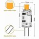 thumbnail image 2 of 10-pack G4 2W LED Bulbs - Replaces 20W Halogen - Warm White 3000K - 200lm - 12V AC/DC G4 - Dimmable, 2 of 5