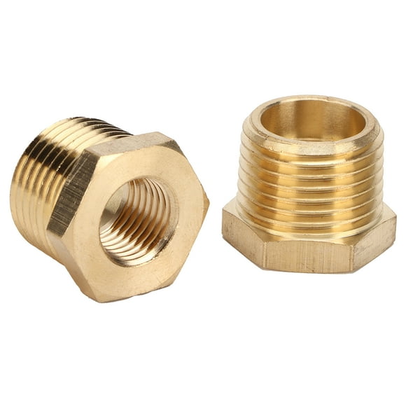 Brass Pipe Adapter,2pcs Brass Hex Reducer Brass Reducer Brass Pipe Fitting Future-Proof Design