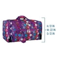thumbnail image 3 of Wildkin Kids Weekender Duffel Bag for Boys and Girls, 22 Inch (Peace Signs Purple), 3 of 3