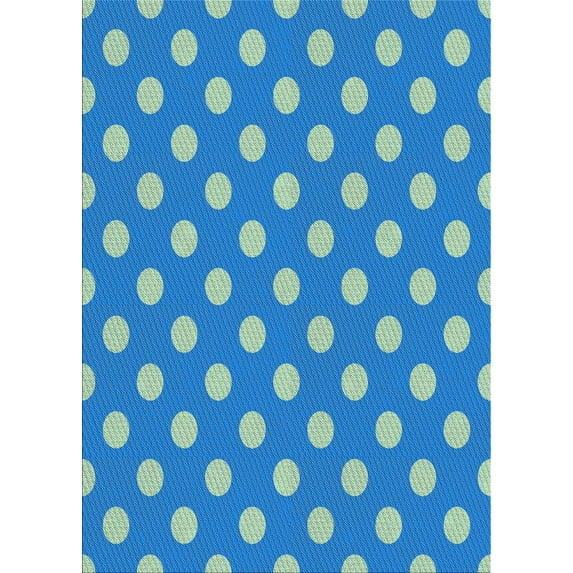 Ahgly Company Indoor Rectangle Patterned Blue Novelty Area Rugs, 6' x 9'