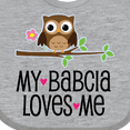 thumbnail image 4 of Inktastic My Babcia Loves Me Girls Owl Girls Baby Bib, 4 of 4