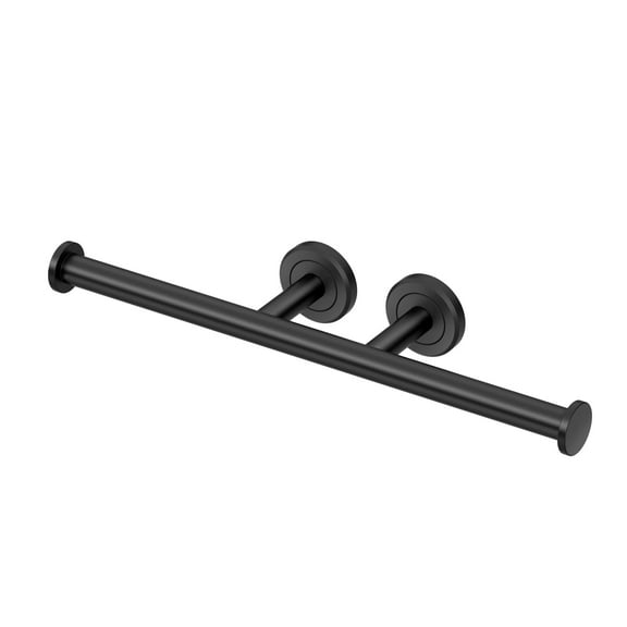 Gatco 4243AMX Latitude II Double Toilet Paper Holder, Matte Black