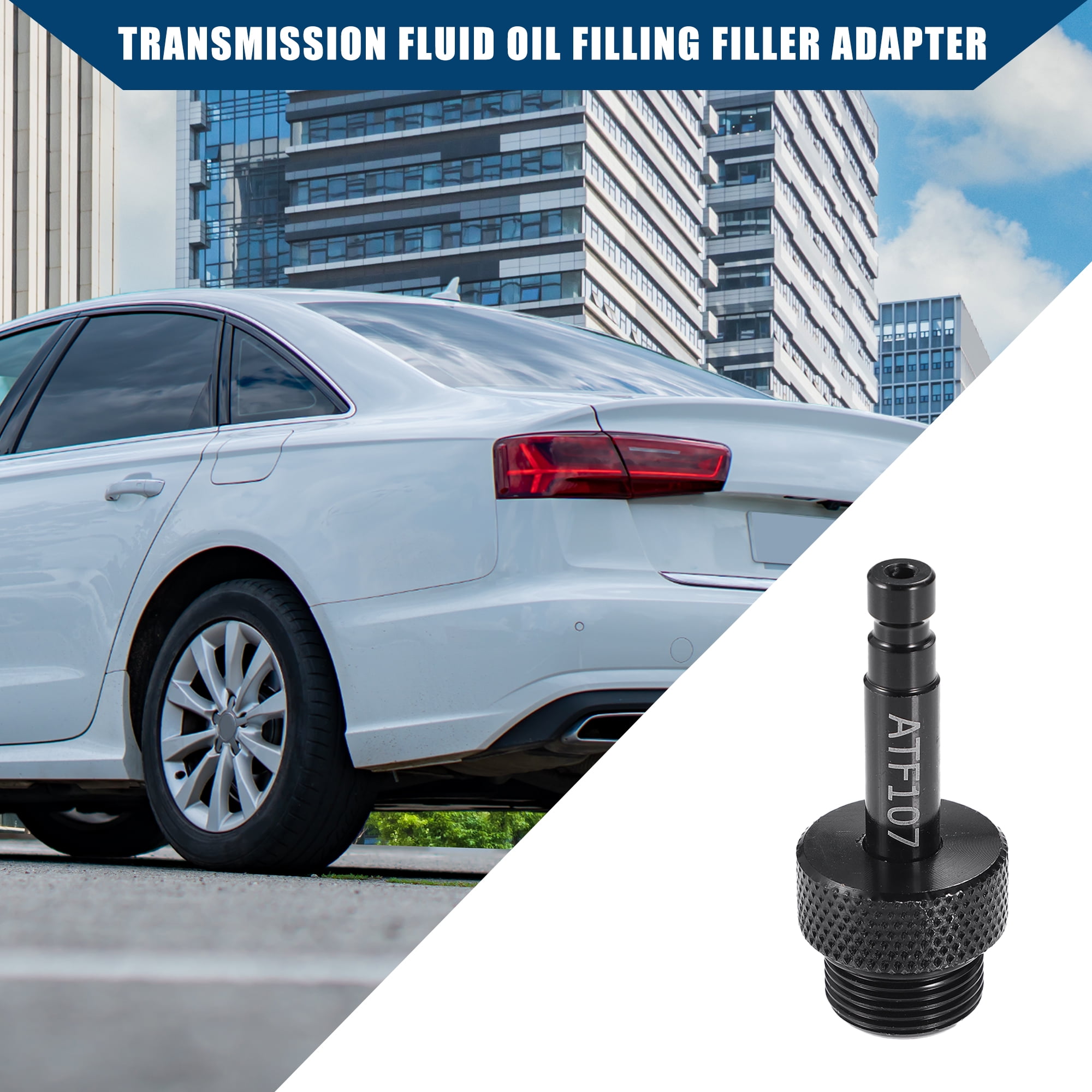 Unique Bargains Transmission Fluid Oil Filling Filler Adapter Kit for Audi 01J Black