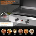 thumbnail image 5 of 3 Burner Gas Griddle with Hood- 23.3 Inch Outdoor Propane Griddle-45000 BTU Propane Fuelled, Portable Flat Top Gas Grill Camping Griddle with Lid, 5 of 7