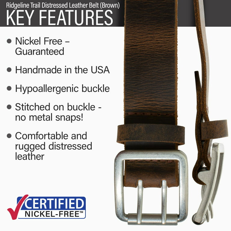 Full Grain Leather Dress Belt - Made in USA