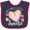 Navy and Red, variant on Inktastic Pop Pop's Little Sweetie with Pink Heart Cookie Boys or Girls Baby Bib