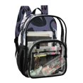 thumbnail image 2 of Large Clear PVC Backpack Heavy Duty See Through Backpack for Adults Work Travel, Black Swan Lake Printed 12L, 2 of 8