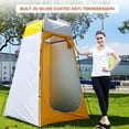 thumbnail image 5 of Pop Up Privacy Shower Tent Portable Outdoor Sun Shelter Camp Toilet Changing Dressing Room(Yellow), 5 of 6