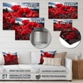 thumbnail image 4 of Designart "Flower landscape Crimson Poppies" Floral Metal Art Living Room, 4 of 5