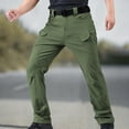 thumbnail image 2 of CLOISE Mens Cargo Work Pants Big and Tall Trousers Zipper Baggy Solid Bottoms Waterproof Casual Clothes with Pockets, 2 of 8