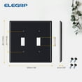 thumbnail image 4 of Wall Plate Midsize Toggle ,2 Gang,Black (10-Pack), 4 of 6