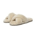 thumbnail image 4 of EVER AU Women Dove Crossover Slides - Cream, 4 of 11
