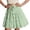 Skirt 307# Green, variant on oqasdz Womens Skirts Solid Color Tiered Boho Pleated Drawstring High Waist Pleated Knee Length Flowy Midi Short Skirt Casual Fashion Outwear