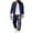 Navy, variant on yuCgh Men's Casual Bomber Style Jacket and Jogger Pants Set, Two-Piece Athletic Outfit with Elastic Waist for Urban and Outdoor Wear,Black L