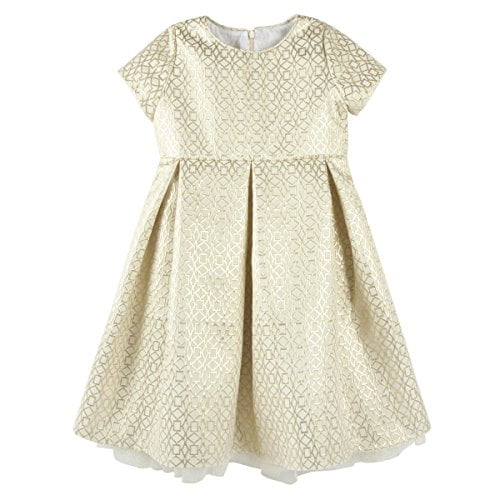 Girls gold holiday dress 2025
